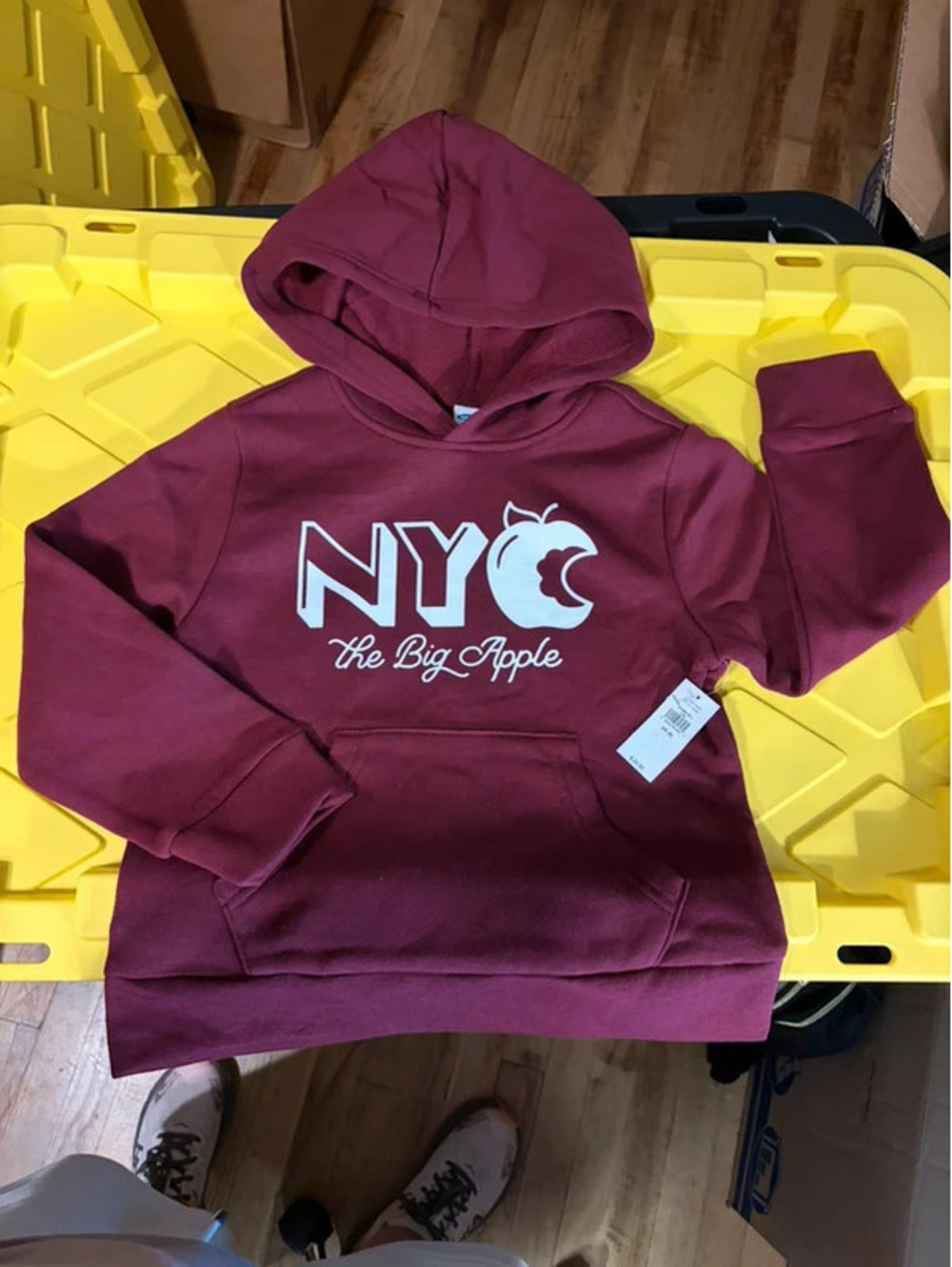 Maroon NYC The Big Apple Hoodie Sweatshirt